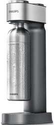 Philips Wassersprudler Metal, & CO2-Zylinder, 1L Edelstahl-Flasche