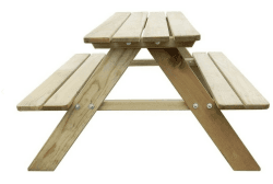 vidaXL Kinder-Picknicktisch 89×89,6×50,8 cm Kiefernholz