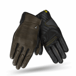 SHIMA BLAKE GLOVES BLACK, Klassische Vintage Motorradhandschuhe mit Protektoren L Braun