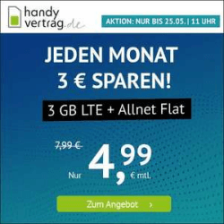 Angebote: 3GB Handyvertrag.de 4,99€ I 10GB PremiumSIM 9,99€ I 20GB winSIM 16,99€ [Telefonica-Netz]