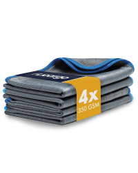 LICARGO® 4X Premium Carbontücher - Microfaser Glastücher für kristallklare Autoscheiben ohne Streifen & Schlieren - Scheibentuch mit 350 GSM - Carbon Tücher Auto, Microfasertuch Glas - 50x40 cm 4X Carbontücher