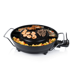 Tristar Koreanischer Grill & Hot Pot – 36 cm ⌀ – 3 L Fassungsvermögen – 4 Personen – 220 °C – Schwarz