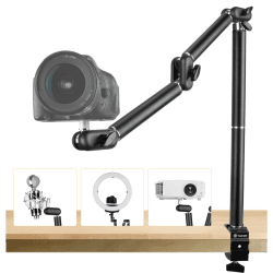 TARION Overhead Stativ Kamera Tischstativ Klemmstativ Flexibel Gelenkarm Tisch Halterung mit 3/8'' Gewinde und 3/8'' auf 1/4'' Schrauben Adapter für DSLR Kameras Ringlicht Projektor (L)