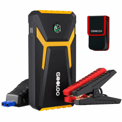 GOOLOO GE1500 Starthilfe Powerbank, 1500A Spitzenstrom Booster Auto Starthilfe mid Intelligentes überbrückungskabel, Supersafe 12V Jump Starter mit LED Taschenlampe, für 6.0L Benzin und 4.0L Diesel 1500A-yellow