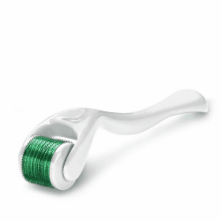 DermaRoller Microneedling Roller mit 540 Nadeln, Micronadeln Derma Roller 0,5 mm für Gesicht und Körper, effektiv gegen Falten, große Poren, Dehnungsstreifen, Haarverlust, Narben, Hyper-Pigmentierung Green
