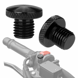 KEMIMOTO Motorrad Spiegel Blindstopfen Schrauben M10, Spiegelschrauben aus CNC Aluminium, Rückspiegel M8 M10 Schrauben Gewinde Verkleidungsschrauben M10 1xClockwise+1xAnticlockwise(Ein Paar) C-M10: 1×Clockwise 1×Anticlockwise