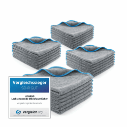 LICARGO® Lackschonende Mikrofasertücher mit 380 GSM - extrem saugstark und schonend weich - fusselfreie Poliertücher für die Pflege von Auto und Motorrad - Auto Microfasertücher - 40 x 40 cm (24) 24X Mikrofasertücher