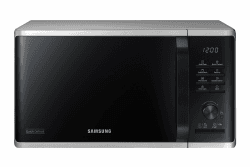 Samsung MS2AK3515AS/EG Mikrowelle, 800 W, 23 ℓ Garraum, 48,9 cm Breite, Kratzfester Keramik-Emaille-Inneraum, QuickDefrost Auftauprogramme, Silber 23 L Mikrowelle Silber