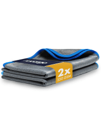 LICARGO® 2X Carbontücher - Microfaser Glastücher für kristallklare Autoscheiben ohne Streifen & Schlieren - Scheibentuch mit 350 GSM - Carbon Tücher Auto, Microfasertuch Glas - 50x40 cm