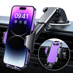 VANMASS Handy Halterung Auto 2023 Neuste Farbe Lila Version 3 in 1 Handyhalter für Auto Saugnapf & Lüftung Super Stabil Handyhalterung Auto für iPhone 14 Pro Max iPhone 13 Plus iPhone 12 Mini Samsung