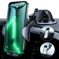 andobil Handyhalterung Auto [Hält Bombenfest & Robuste] Universal KFZ Handyhalterung mit Saugnapf & Lüftungsclip 360° Drehung Handyhalter Auto für Smartphone z.B iPhone 14 Pro/13/12 Samsung S23 Huawei Schwarz