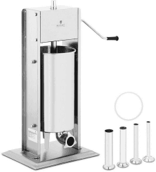 Royal Catering Wurstfüller vertikal Wurstfüllmaschine Wurstspritze Wurstpresse Edelstahl 15 l - Schwarz, Grau