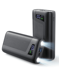 ONLYNEW OnlyNEW Power Bank 27000 mAh tragbares Ladegerät, PD 20 W USB-C-Ausgang, Schnelllade-Akku mit leistungsstarker Taschenlampe für iPhone 14 13 12 11 Pro Huawei Samsung Xiaomi