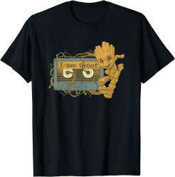Marvel Guardians of the Galaxy I Am Groot Mixtape T-Shirt