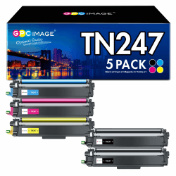 GPC IMAGE TN-243CMYK Toner TN247 Kompatibel für Toner Brother MFC L3750DCW TN243 TN 247 für MFC-L3750CDW HL-L3210CW DCP-L3550CDW HL-L3230CDW MFC-L3770CDW MFCL3750CDW (2 Schwarz, Cyan, Gelb, Magenta) Toner TN-243CMYK, 5 Pack 2 x Schwarz, 1 x Cyan, 1 x Gelb