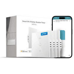 meross WLAN Rolladenschalter funktioniert mit Homekit, Alexa Rollladen, Smart Jalousien Schalter benötigt Nullleiter, Zeitschaltuhr und Sprachsteuerung, kompatibel mit Siri, Alexa, Google Home 4pcs Rolladenschalter für HomeKit 4St.