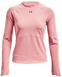 Under Armour Women's UA RUSH ColdGear Core Top pink clay/micro pink