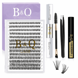 Lash Extension Set B&Q 280 PCS Wimpern Extensions Set 0.07C 9-15MIX 30D Wimpernverlängerung Set Wimpern Set Lash Kleber Entferner und Applikatoren für Wimpernverlängerungs-Anfänger (Set-30D-0.07C,MIX) 30D-C-0.07-set9-15 MIX