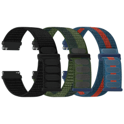 TumpCez Nylon Uhrenarmbänder,16mm 18mm 20mm 22mm Schnellverschluss Armband Fabric Aatmungsaktive Gewebte Verstellbare Ersatzband Sport Ersatzarmband für Herren Damen(3 Stück)
