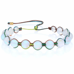 KELITCH Mondsteinperlen Armbänder Handgefertigte geflochtene Wickelarmbänder Bunte Charm Armbänder
