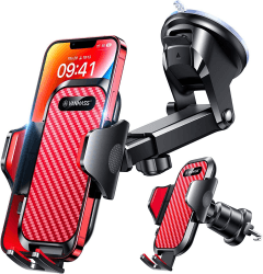 VANMASS Handyhalterung Auto Upgraded [SGS-Militärstandard] Handy Halterung Auto Verstellbarer Kfz Handyhalterung Lüftung & Saugnapf Stabile Smartphone Handyhalter für iPhone Samsung usw
