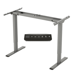 Flexispot E2S Schreibtisch, Metall, Grau, Rahmen mit 2 Motoren