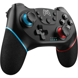 Sefitopher 2023 Verbesserter Switch Controller Nintendo Switch Controller für Switch/Switch OLED/Switch Lite, Switch Pro Controller mit Double Shock, 6-Achsen Gyroskop und Turbo Funktion (Red)