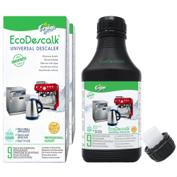 EcoDescalk Universal Ökologisches Konzentrat (2 x 9 Entkalkungsvorgänge). 100% Natürlicher Entkalker. Kalklöser geeignet für Wasserkocher, Waschmaschinen, Geschirrspüler. Entwickelt in DE. 2 x 500 ml