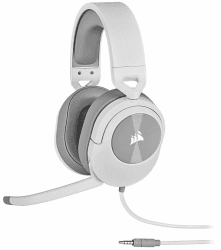CORSAIR Gaming HS55 SURROUND - Headset - ohrumschließend - kabelgebunden - 3,5 mm Stecker - weiß (CA-9011266-EU)