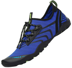 SAGUARO Sommer Badeschuhe Damen Wasserschuhe Schwimmschuhe Herren Strandschuhe Aquaschuhe Surfschuhe Tauchschuhe, Gr 35-48 46 EU Neu 1 Blau
