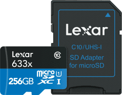 Lexar High Performance 633x microSDXC 256GB UHS-I (LSDMI256BBEU633A)