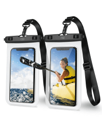 YOSH wasserdichte Handyhülle - [2 Stück/6,8 Zoll] IPX8 Unterwasser Handyhülle mit Verstellbares Schlüsselband, Wasserfeste Handytasche für iPhone 14 13 12 11 Pro Max XS Samsung S23 S22 Xiaomi Huawei B-Verbessertes Schlüsselband