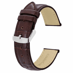 BISONSTRAP Uhrenarmband, Armband aus Alligator Geprägtem Leder, Lederarmband Breite: 18mm, 20mm, 22mm, 24mm