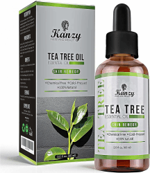 Kanzy Teebaumöl Bio Naturrein 60ml mit Pipette Kaltgepresst Tea Tree Oil für Gesicht, Haut, und Nagel Anti Pickel, Akne Öl, Acne Serum gegen Unreine Haut Ätherische Öle für Diffuser