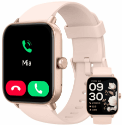 Konitee Smartwatch Damen mit Telefonfunktion, Alexa Integriert, 1.8" großes HD-Display Fitnessuhr mit Pulsmesser SpO2 Stress Schlafmonitor, 100 Sportmodi, IP68 Wasserdicht Sportuhr für iOS Android