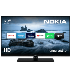 Nokia 32 Zoll (80 cm) HD Ready Fernseher Smart Android TV (, HDR10, DVB-C/S2/T2, Netflix, Prime Video, Disney+) - HN32GV310-2023 32" HD 2023
