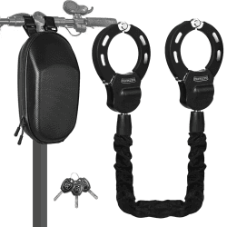 E Scooter Schloss, Handschellenschloss mit Schlüssel, Schloss für E Scooter, Fahrradschloss Ebike Hohe Sicherheit, Gummi-Lock-Hülse gegen Kratzer, mit Tragbaren Wasserdicht Aufhängetasche