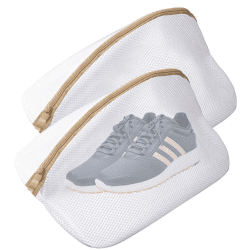 2 Stück Wäschenetz Schuhe, 24 x 24 x 40cm Schuhsack Waschmaschine, Schuhbeutel Waschmaschine für Laufschuhe, Segeltuchschuhe, Socken, Handtücher
