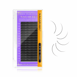 NAGARAKU Einzelwimpern Individuell Wimpernverlängerung Dauerhaft Volume Wimpern Eyelash Extensions Sanft Natürlich Matt-schwarz Einzelgröße（Dicke 0.12 C Curl 11mm） 11mm 0.12 C