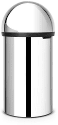 Brabantia Push Bin 60L Brilliant Steel