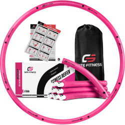 GATE FITNESS® Hula Hoop Reifen Erwachsene und Kinder zum Abnehmen [1,2kg / 1,5kg / 2kg] | 6 bis 8 Segmente Hoola Reifen mit Wellendesign | Anfänger & Fortgeschrittene | Fitnessreifen mit Schaumstoff