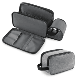 Lifewit Kulturbeutel Herren großer Kulturtasche Herren Kosmetiktasche mit doppelten Reißverschlüssen, Organizer Waschtasche schminktasche für Bad und Reise für Hygieneartikel, Groß, Grau