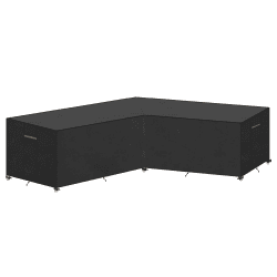 VANSHEIM Sofa Abdeckung Gartenmöbel Abdeckung L-Form Schutzhülle für Gartencouch Abdeckhauben für Sofas Abdeckhülle für Loungesofa Wasserdicht L-Form Schutzhülle Gartenmöbel 255x255x87/80cm