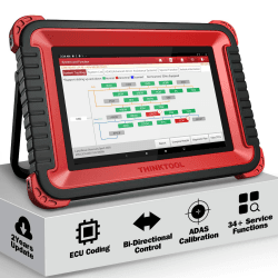 Thinkcar Thinktool Pros OBD2 Diagnosegerät für alle Fahrzeuge,OE-Level Alle System OBD2 Scanner mit ECU Codierung, Bidirektionaler Steuerung,Diagnosegerät Auto mit 40+ Reset Services Öl,EPB, DPF usw.