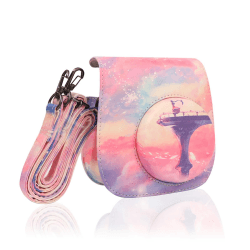 HIUOUIH Mini Kameratasche Tasche Vintage Compact Schutztasche für Instax Mini 9/8/8+ Tasches Kamera Kunstleder Kameratasche Schutzhülle Reise Hülle mit Schultergurt