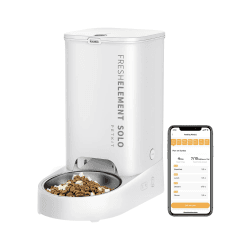 PETKIT 3L Automatic Cat Feeder Dog Feeder, Automatischer Futterspender für Kleine/Mittlere/Große Hunde, 1-5 Mahlzeiten/Tag, 1-60 Portionen, mit Timer und Trocknungsmittelbox,Edelstahlschüssel