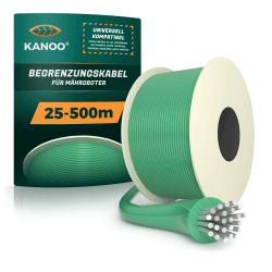 kanoo® Universal Begrenzungskabel für Mähroboter – Begrenzungsdraht für Rasenroboter – Premium Mähroboter Kabel Ø2,7mm (50m)