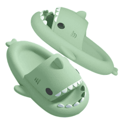 GULAKY Cloud Shark Slides Pillow Slippers Damen /Herren Hausschuhe Unisex Badeschuhe für Sommer Matcha Grün 44/45 EU