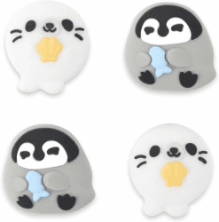 GeekShare Silikon-Joycon-Daumengriffkappen, Kawaii-Polartier-Thema, Daumenstickkappen, Joystick-Abdeckung, kompatibel mit Nintendo Switch/OLED/Switch Lite – Pinguin und Seehund