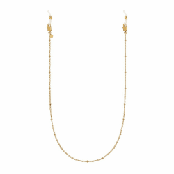 GD GOOD.designs EST. 2015 Brillenkette Damen (75cm) Sonnebrillenkette mit kleinen Dots I Wasserfeste Brillenband Kette aus Edelstahl in Silber, Gold oder Rosegold